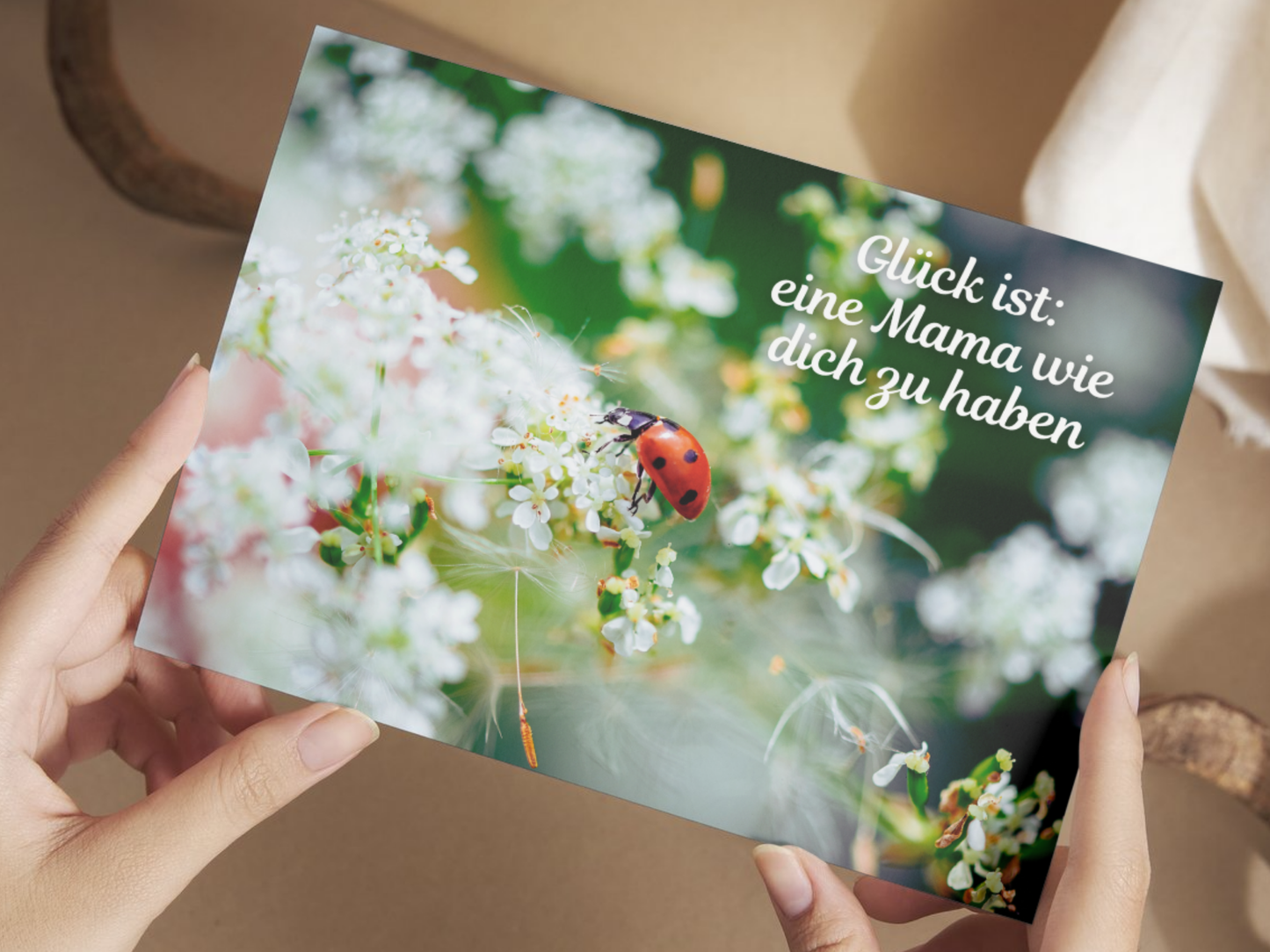 "Glück ist: eine Mama wie dich zu haben" German greeting card for Mom