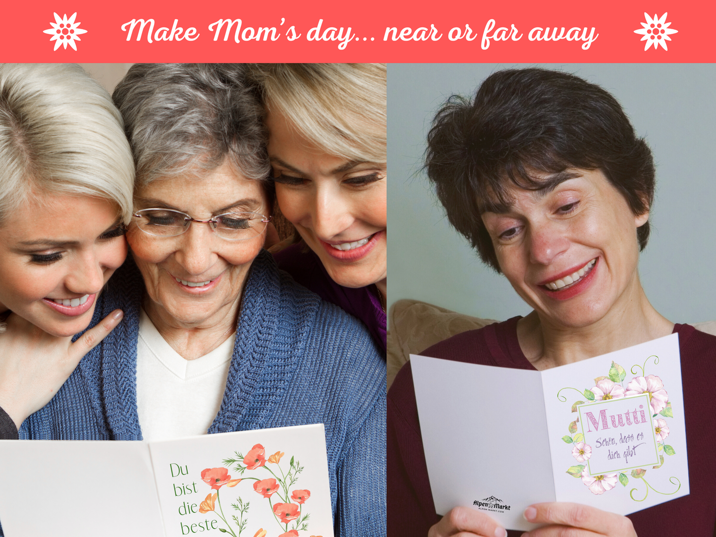 "For the Best Mutti" German greeting card for Mom