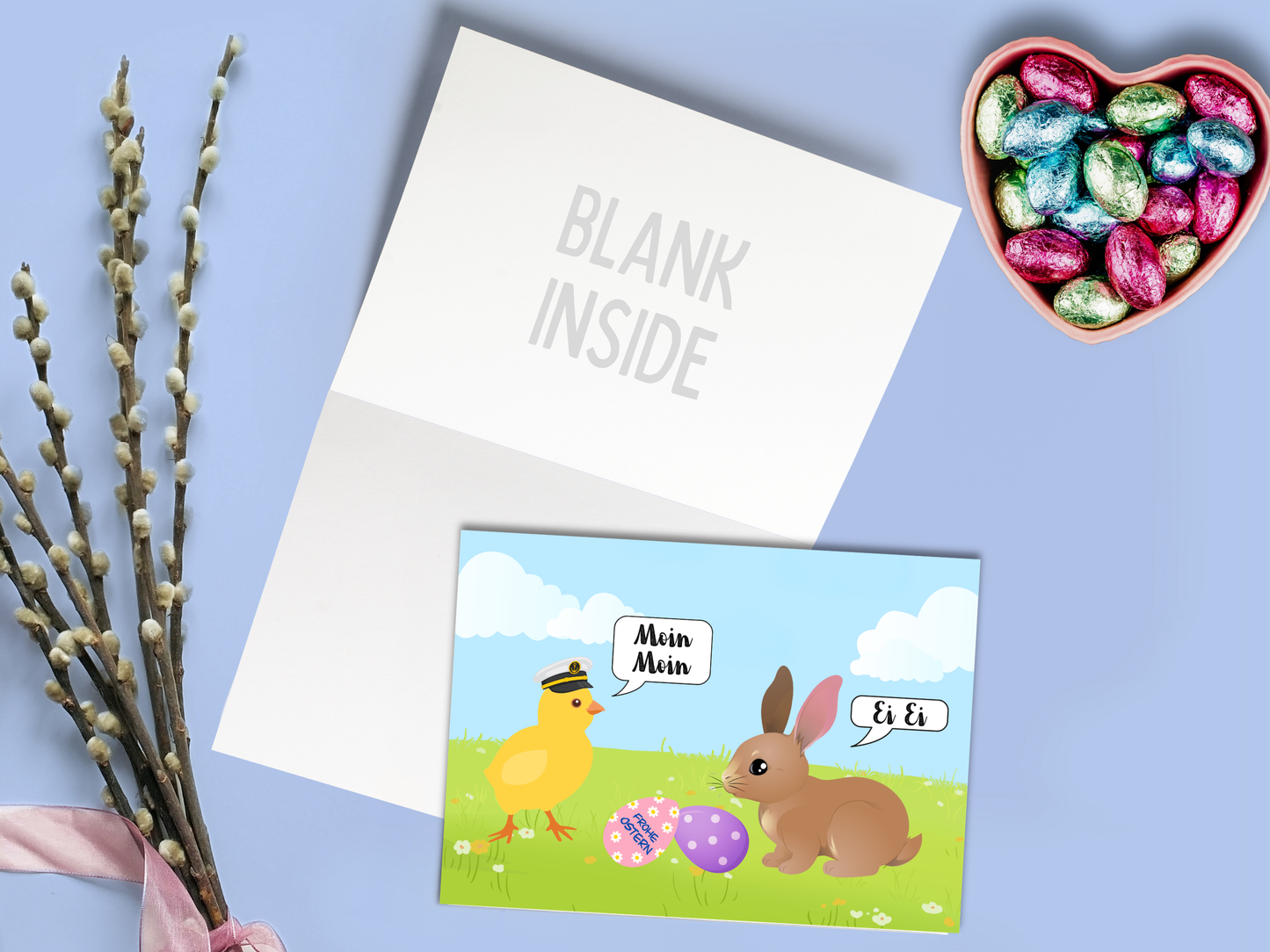 "Moin Moin" funny German Easter card