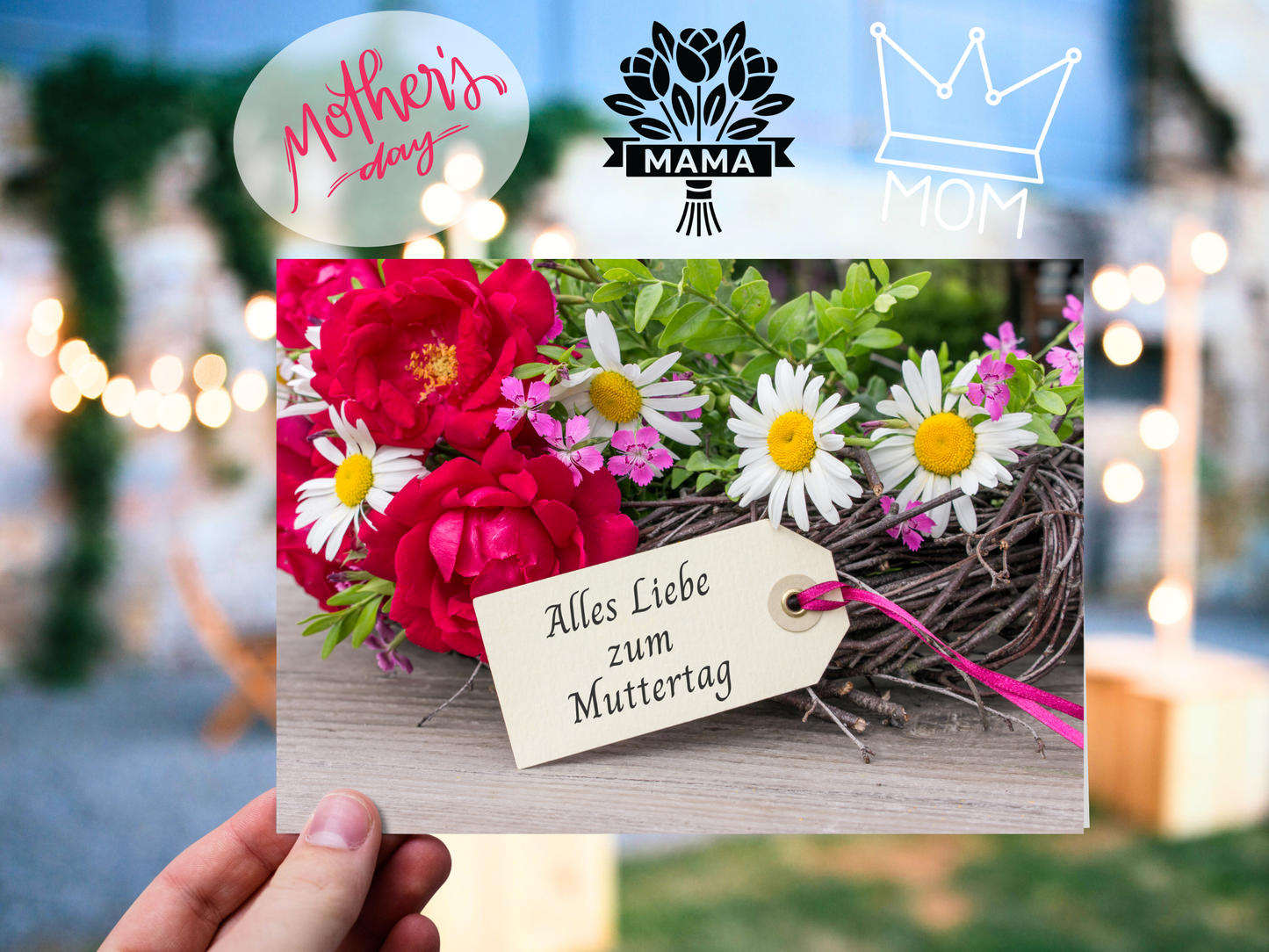 "Alles Liebe zum Muttertag" German Mother's Day greeting card