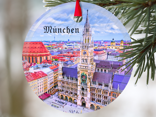 München Germany glass ornament with gift box