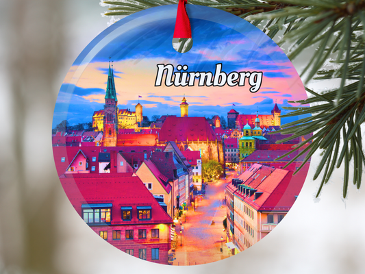 Nürnberg Germany glass ornament with gift box