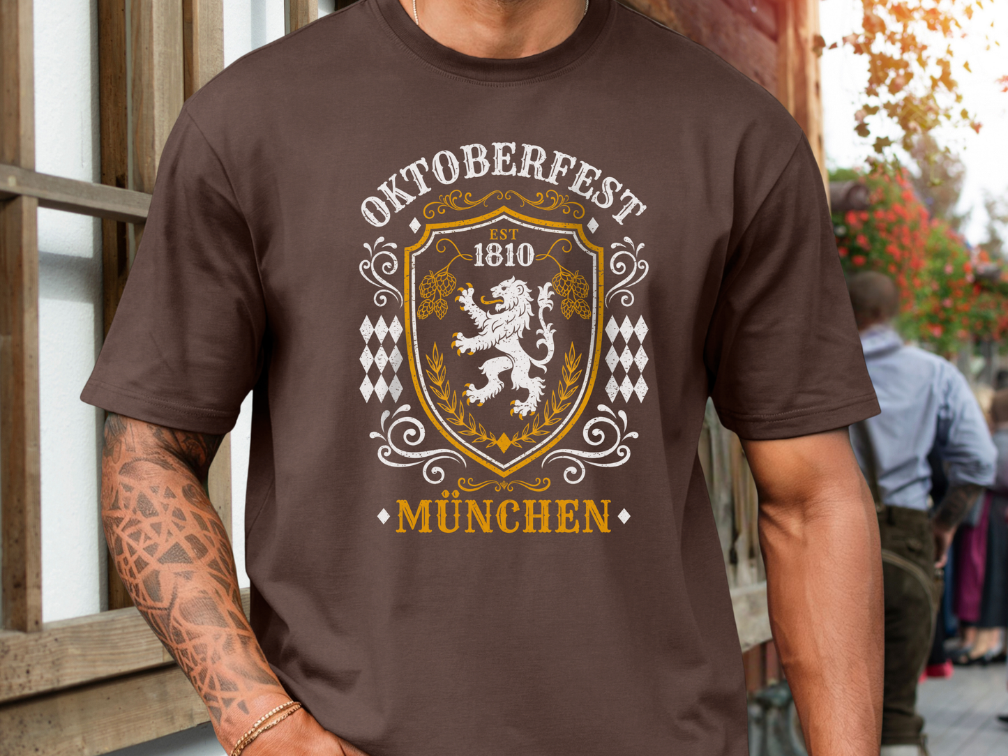 Oktoberfest München est 1810 Bavarian Lion Crest t-shirt