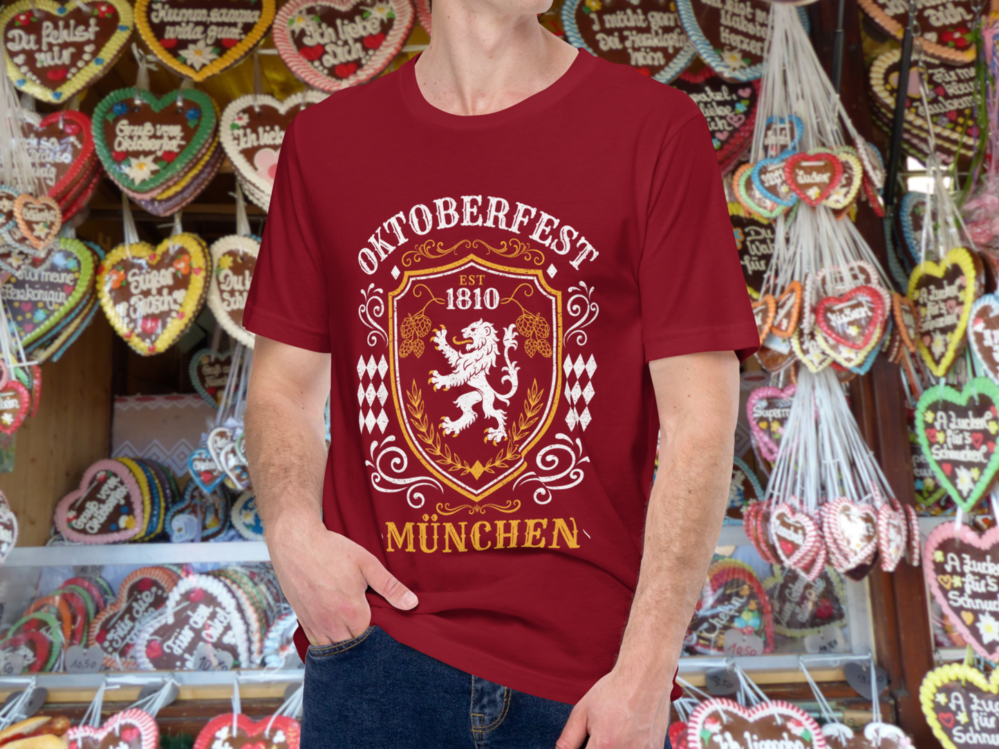 Oktoberfest München est 1810 Bavarian Lion Crest t-shirt