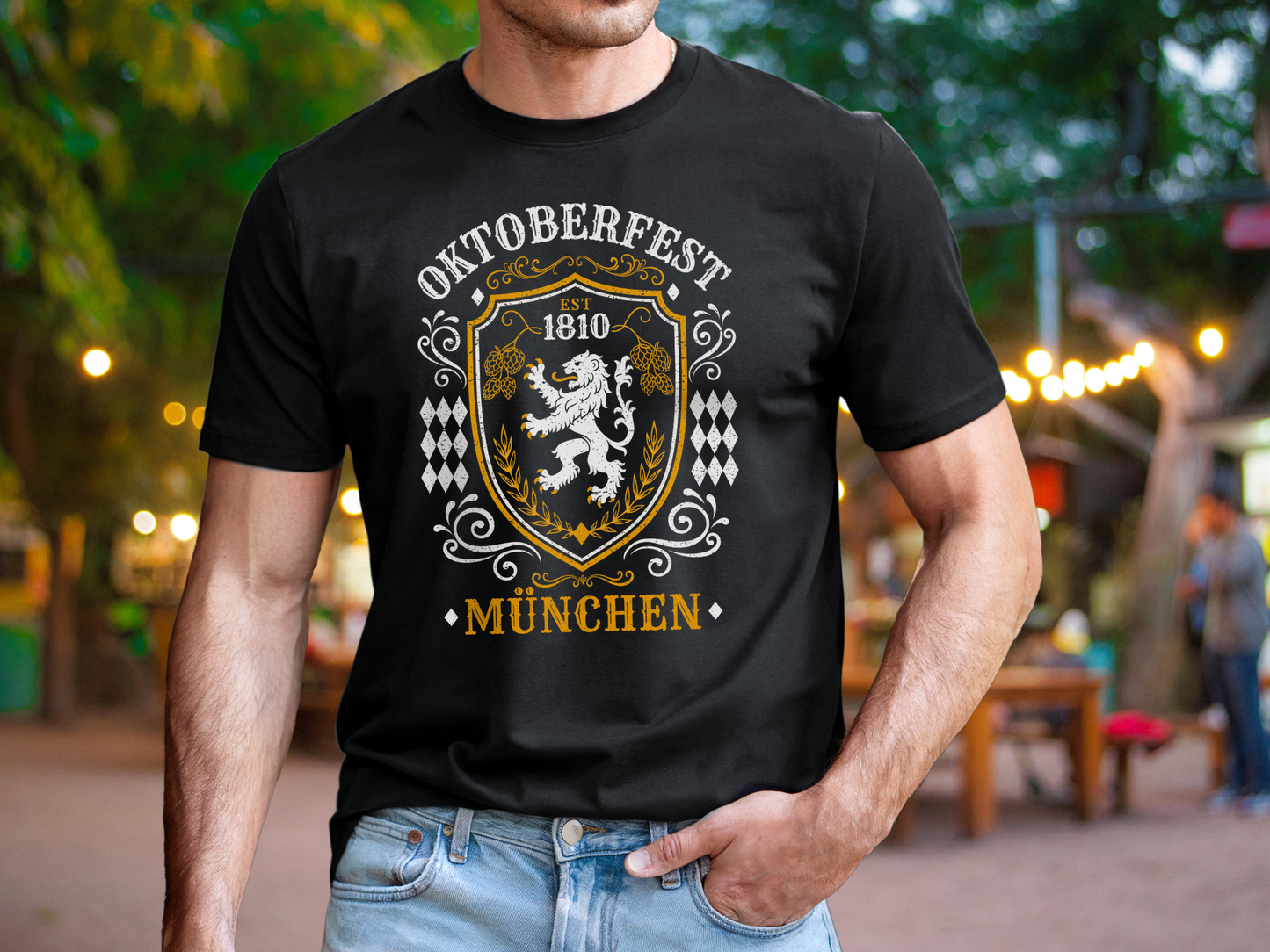 Oktoberfest München est 1810 Bavarian Lion Crest t-shirt