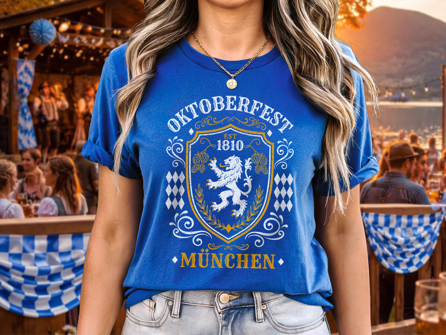 Oktoberfest München est 1810 Bavarian Lion Crest t-shirt