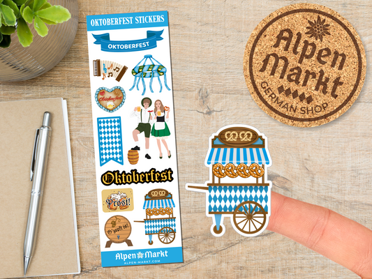 Oktoberfest Sticker Sheet with 10 Stickers