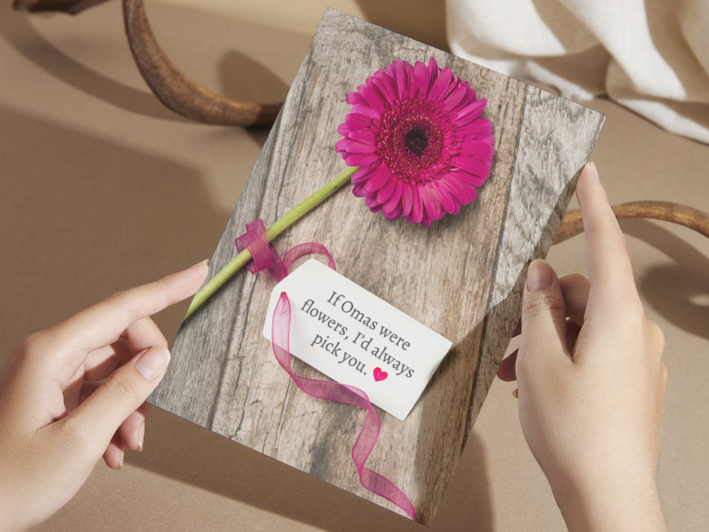 "If Omas were Flowers" German greeting card for Grandma
