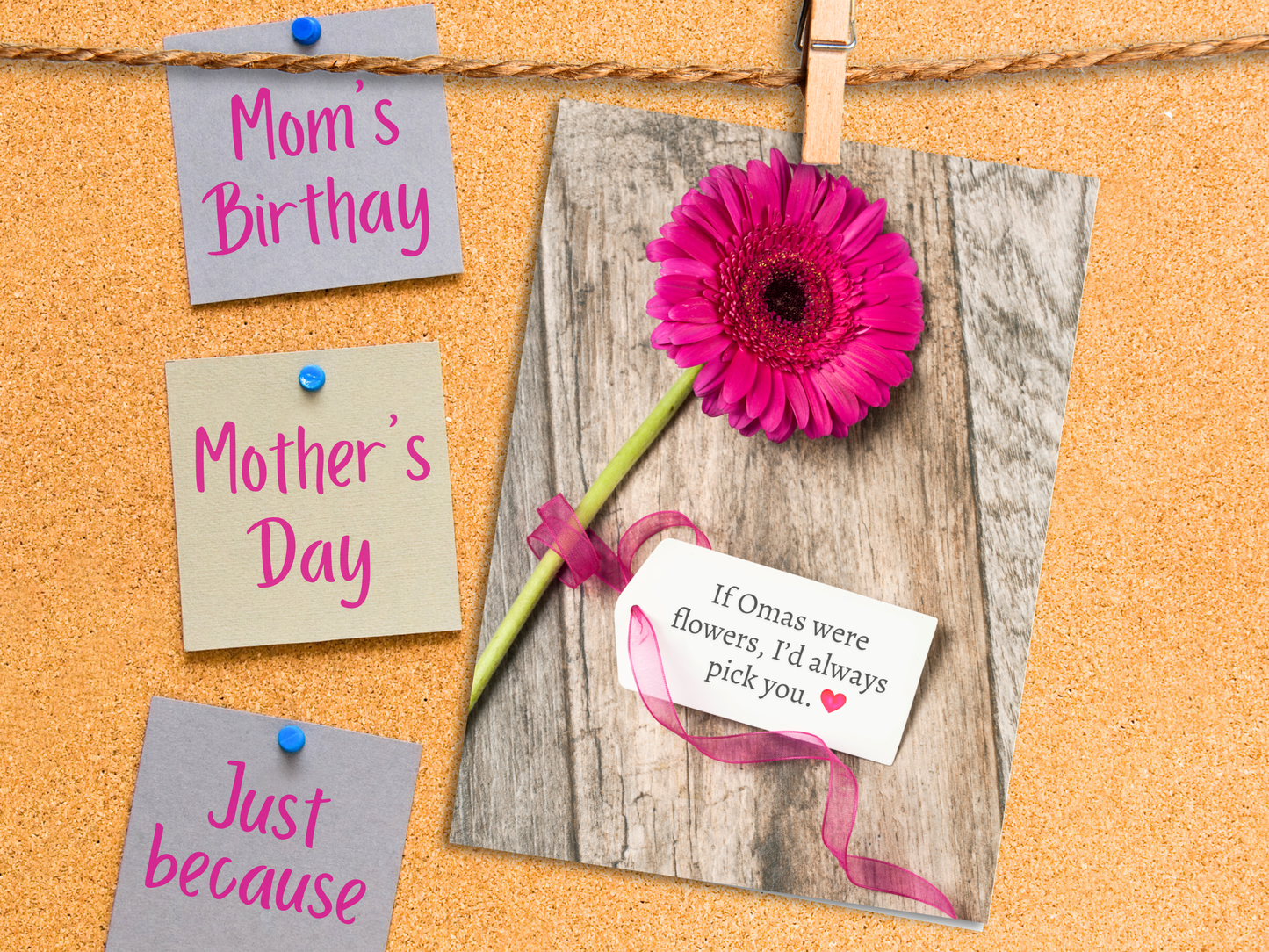 "If Omas were Flowers" German greeting card for Grandma