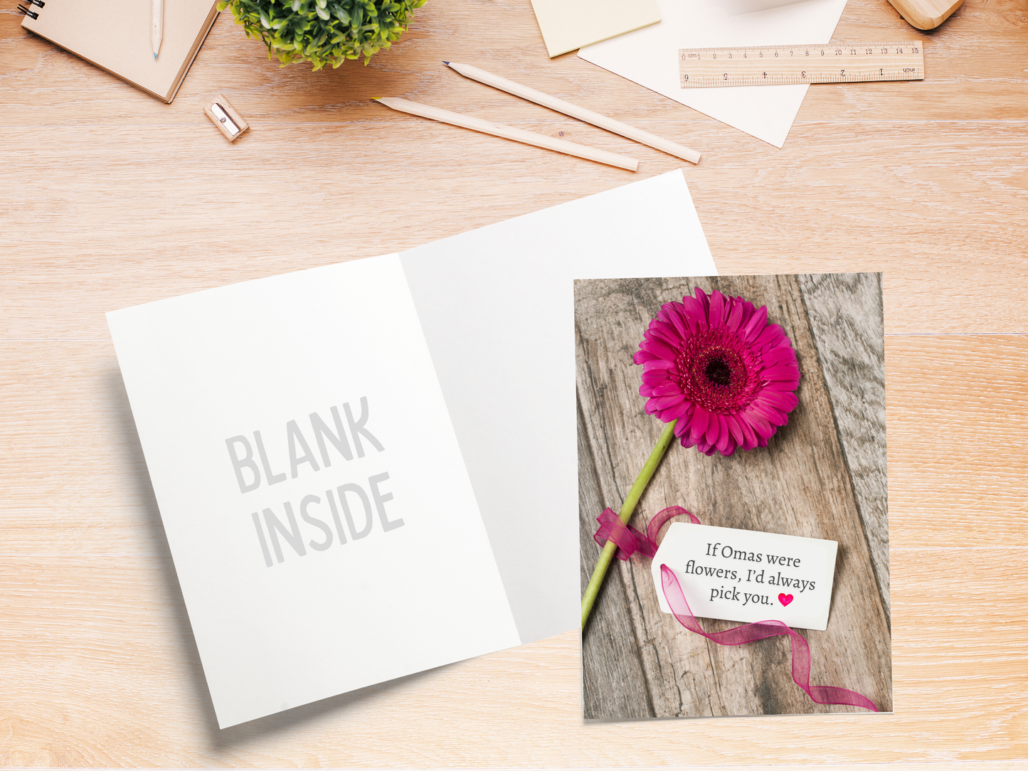 "If Omas were Flowers" German greeting card for Grandma