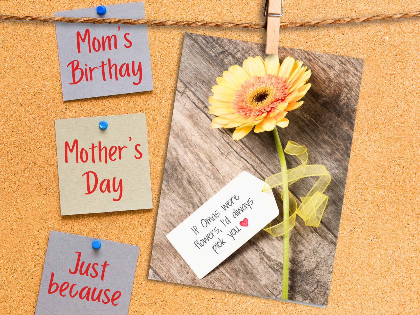 "If Omas were Flowers" German greeting card for Grandma