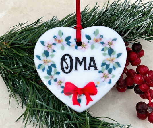 Oma German ceramic ornament with gift box