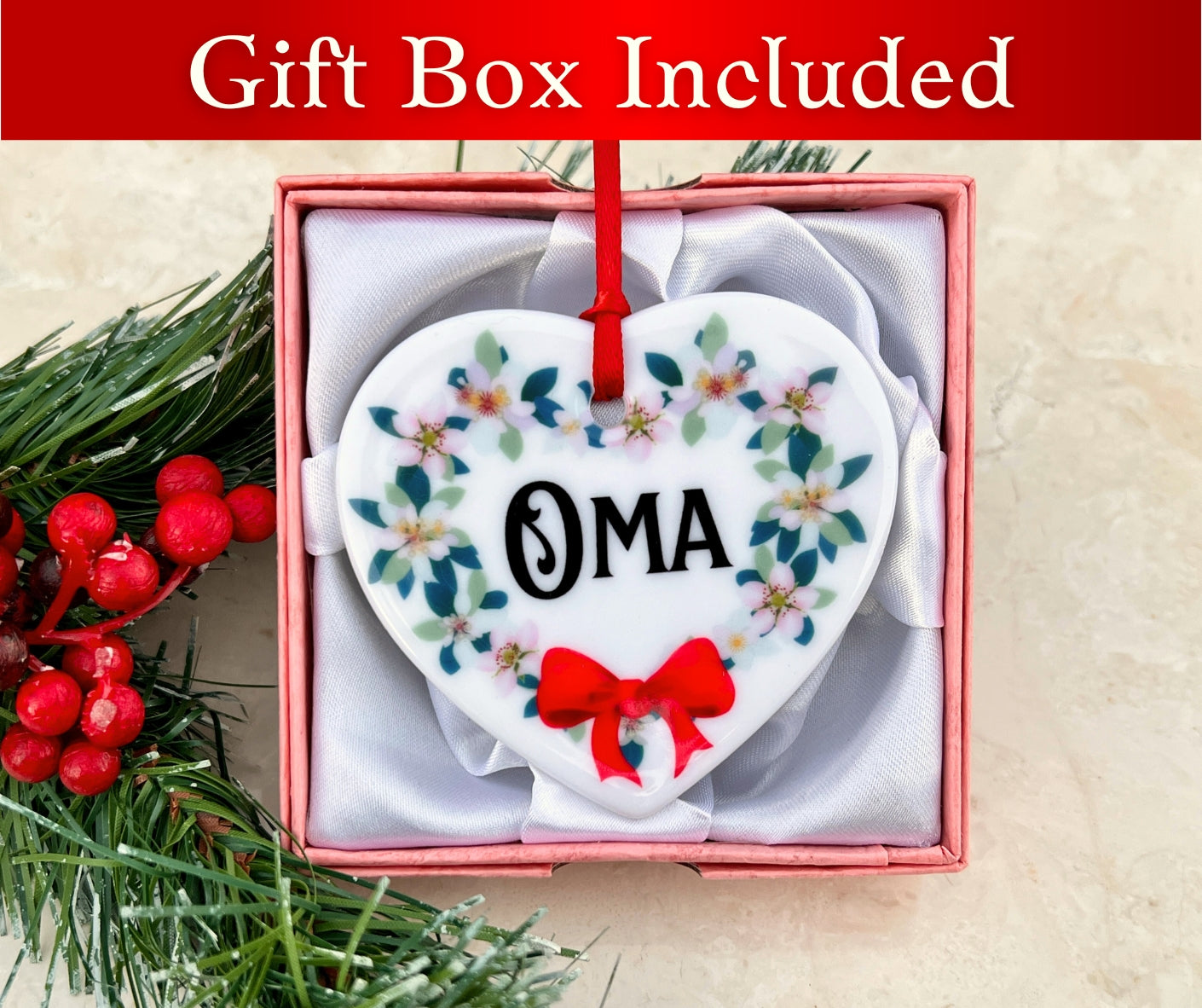 Oma German ceramic ornament with gift box