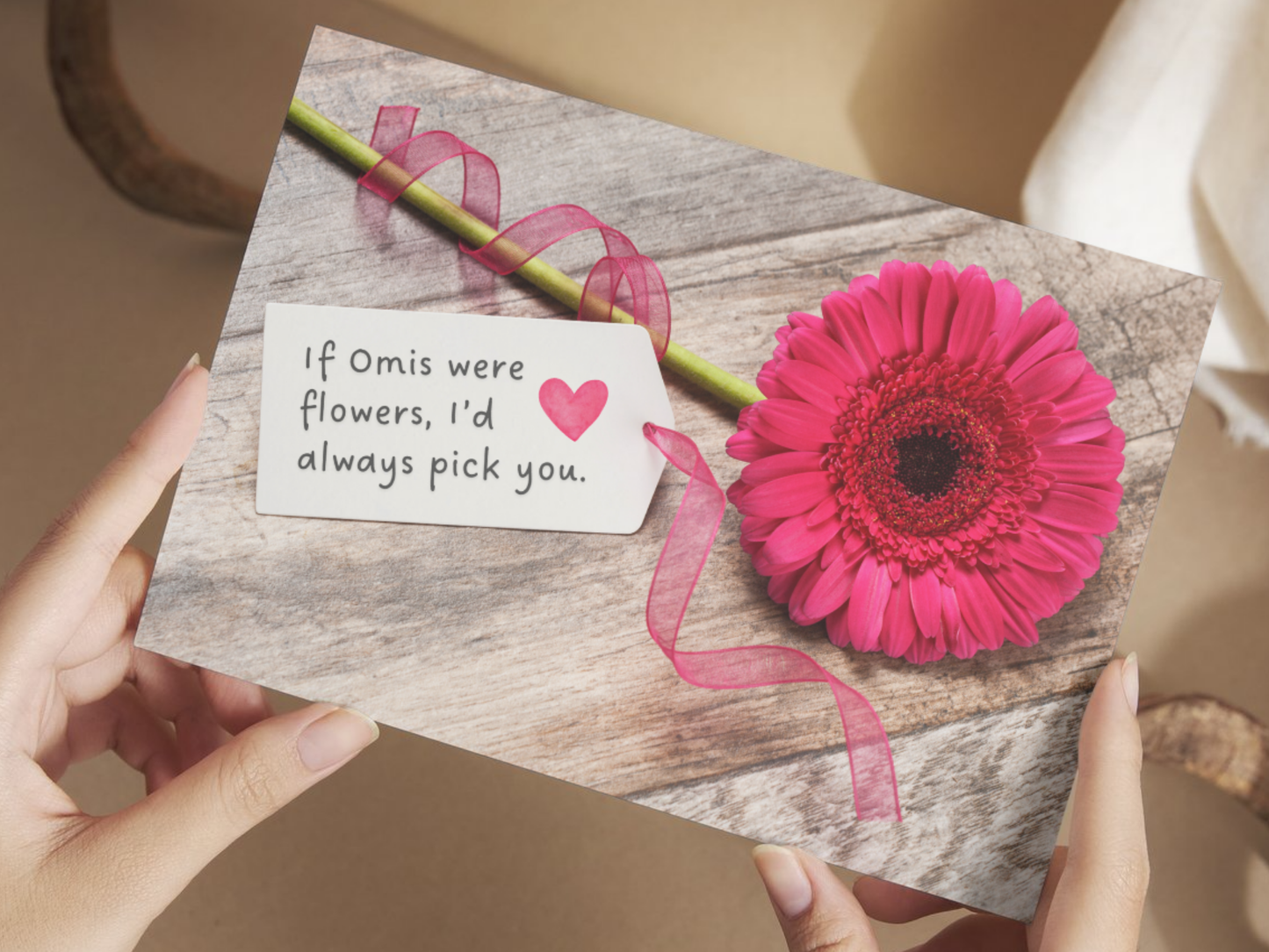 "If Omis were Flowers" German greeting card for Grandma