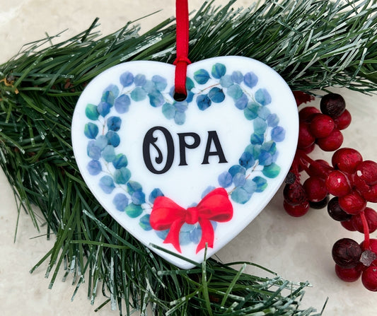 Opa German ceramic ornament with gift box