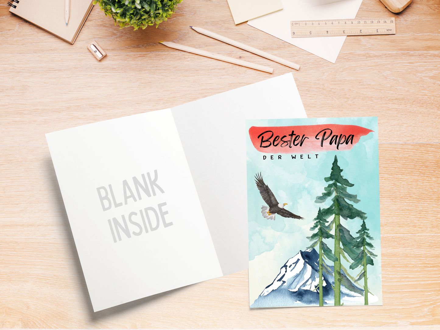 "Bester Papa der Welt" Best Dad in the World German greeting card