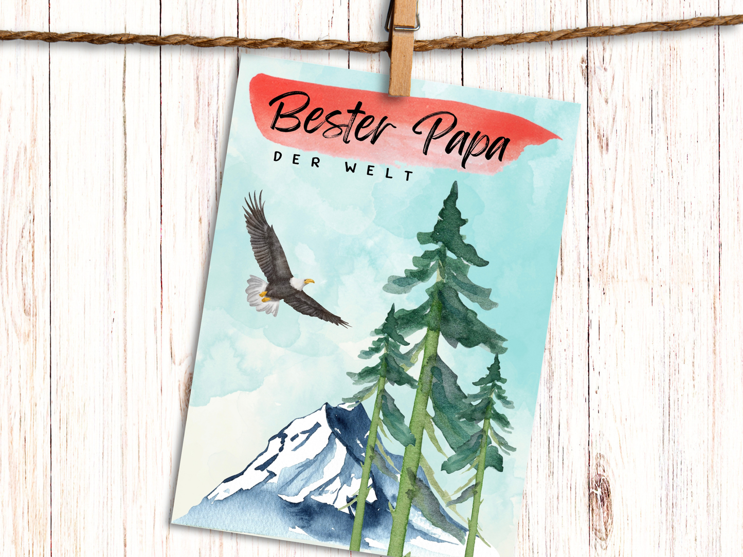 "Bester Papa der Welt" Best Dad in the World German greeting card