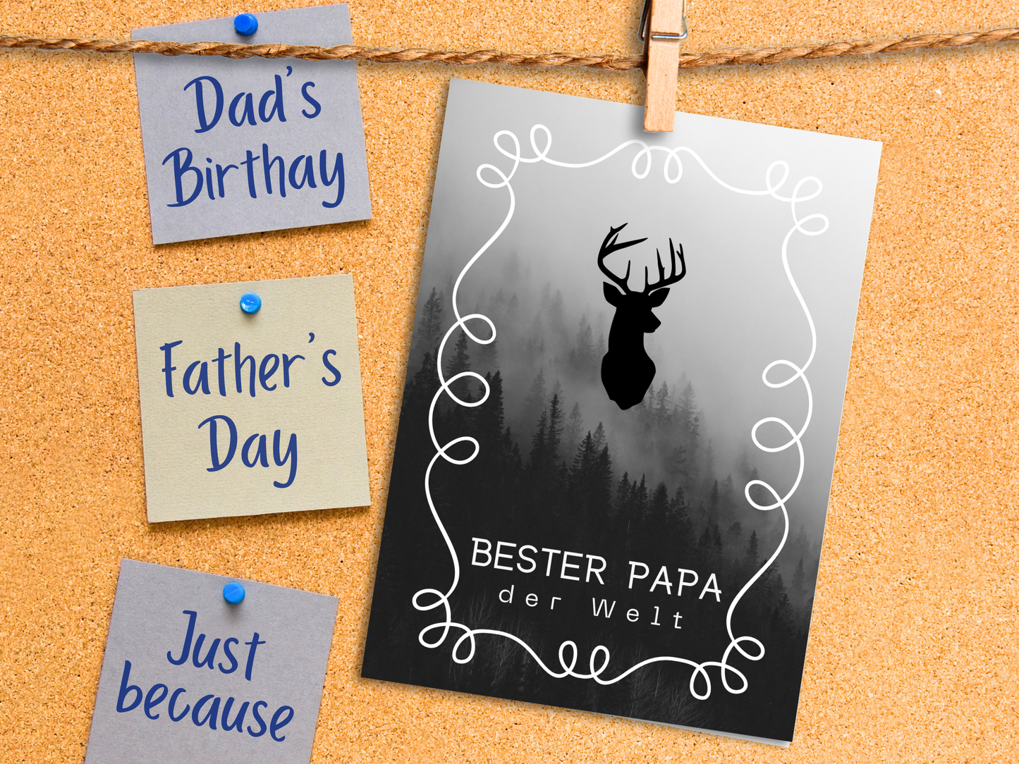 "Bester Papa der Welt" Best Dad in the World German greeting card