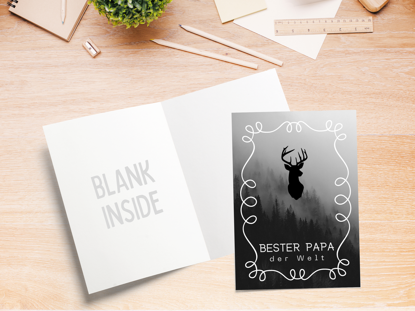 "Bester Papa der Welt" Best Dad in the World German greeting card