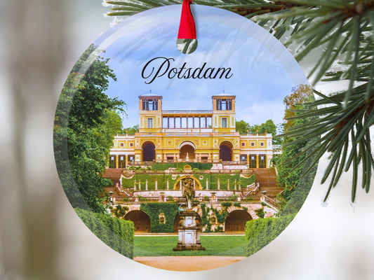 Potsdam Germany glass ornament with gift box