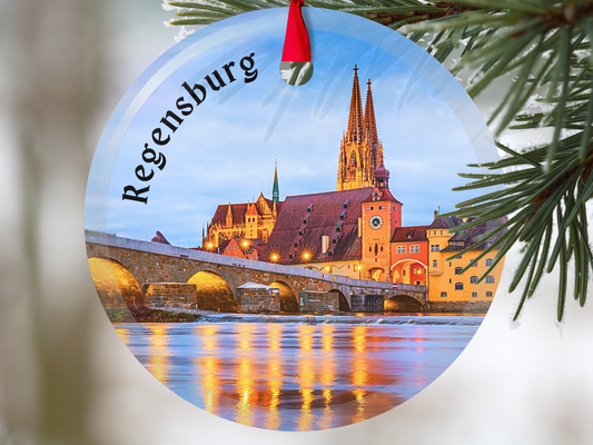 Regensburg Germany ornament with gift box