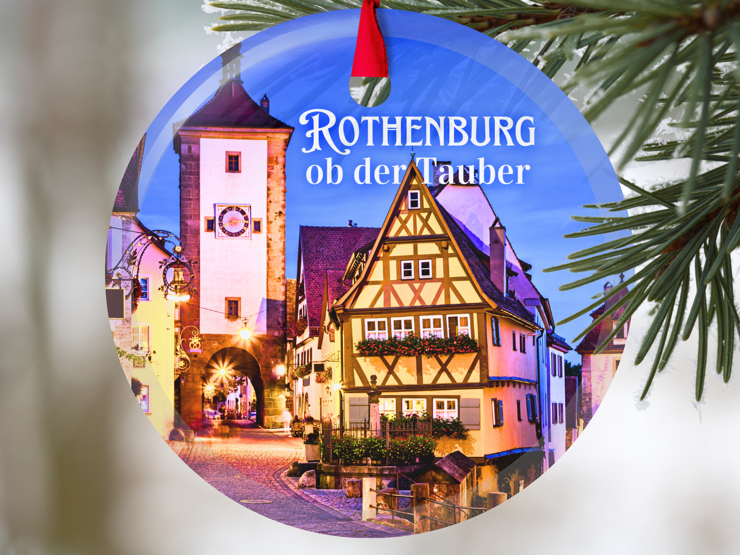 Rothenburg ob der Tauber Germany glass ornament with gift box