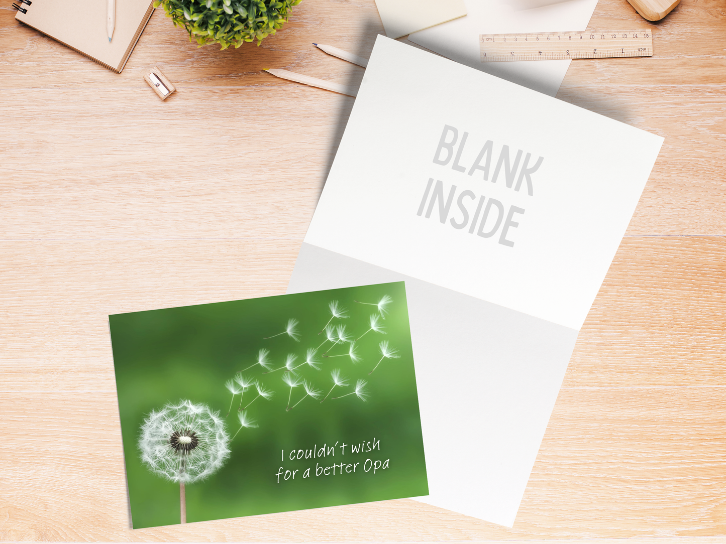 "I couldn't wish for a better Opa" German greeting card