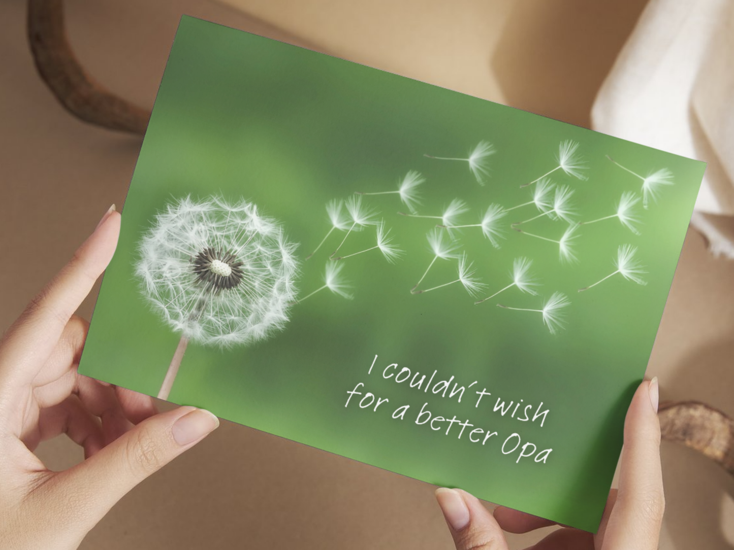 "I couldn't wish for a better Opa" German greeting card