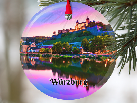 Würzburg Germany glass ornament with gift box