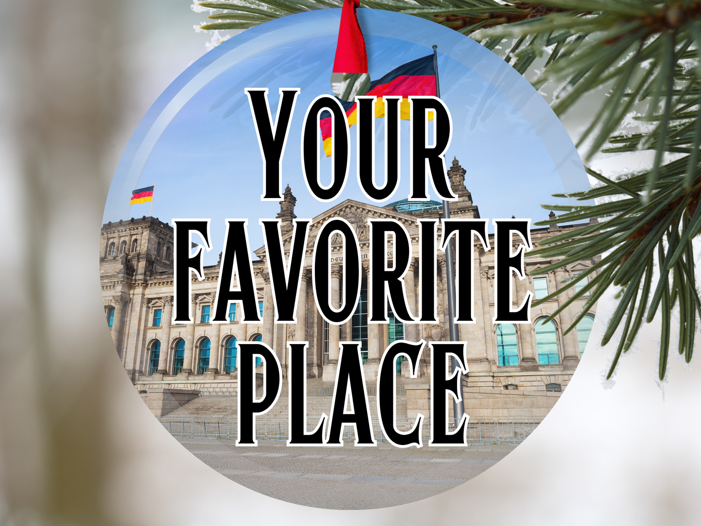 Your Custom Photo glass ornament with gift box