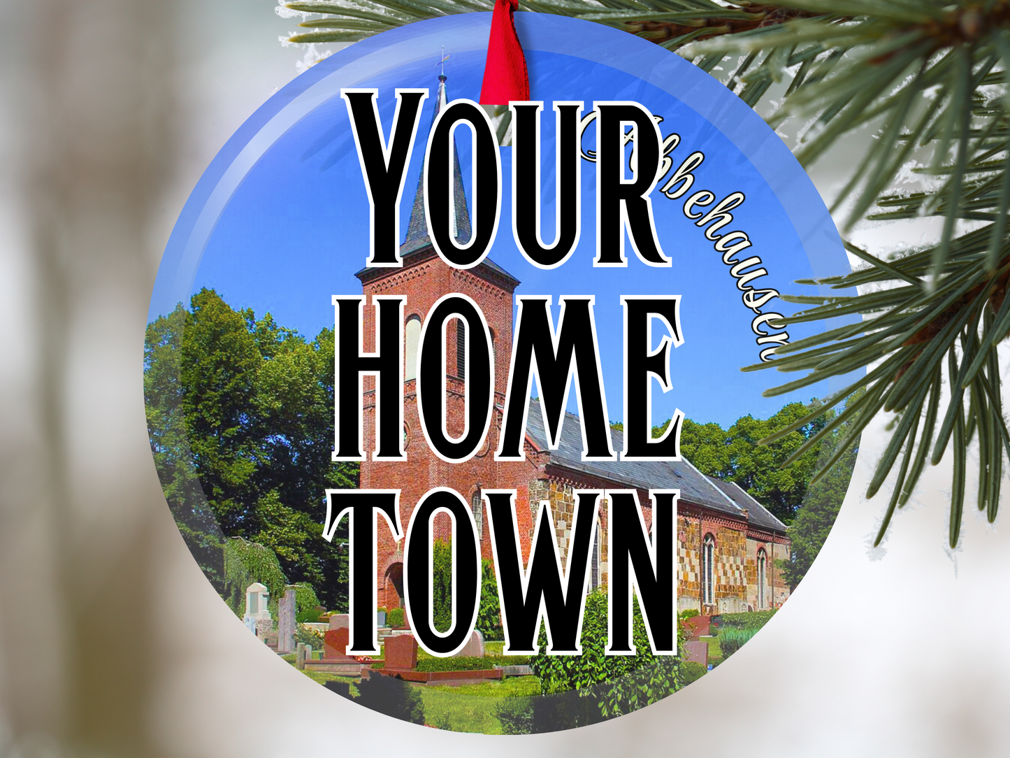 Your Custom Photo glass ornament with gift box