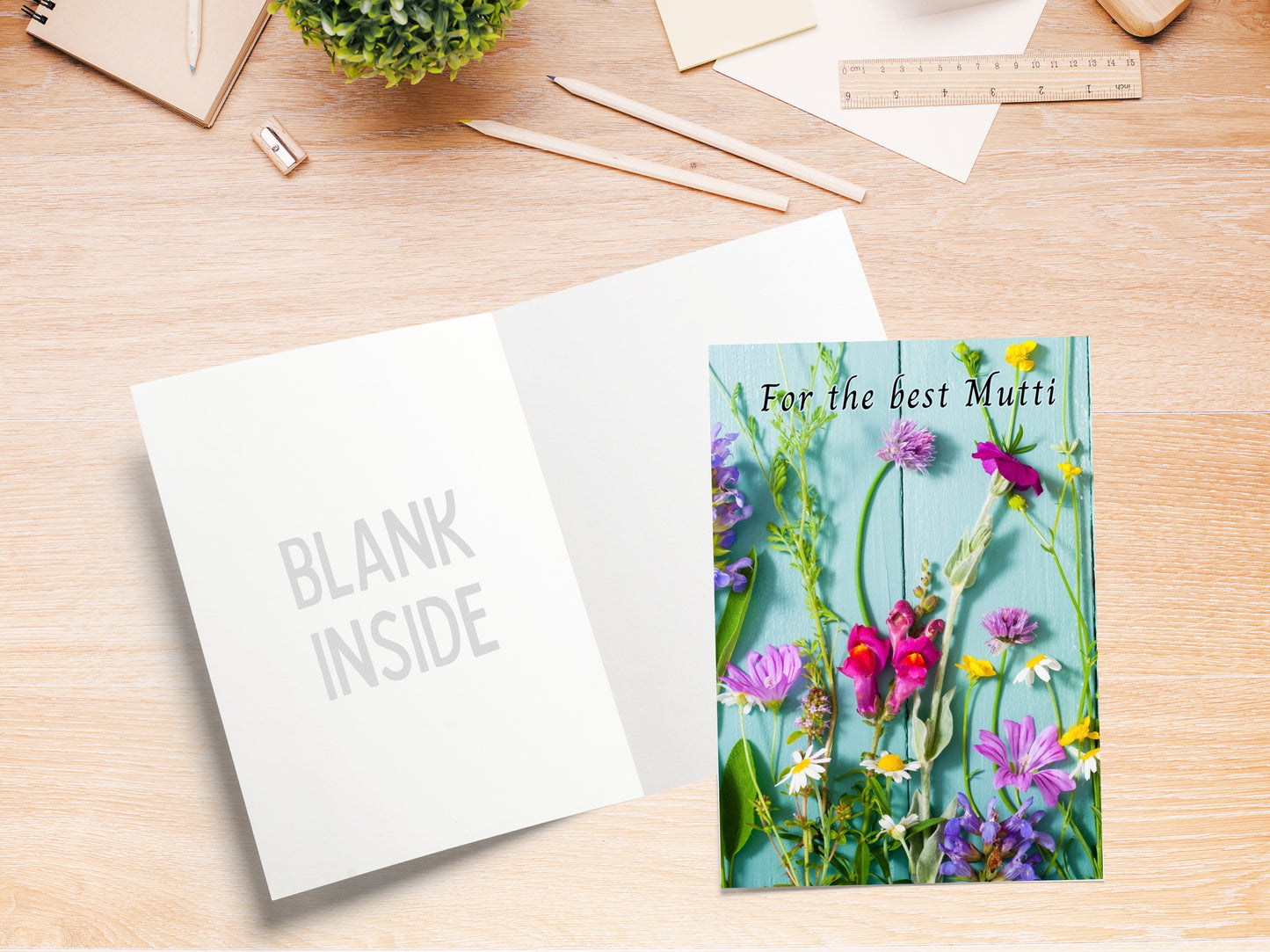 Greeting card is blank inside