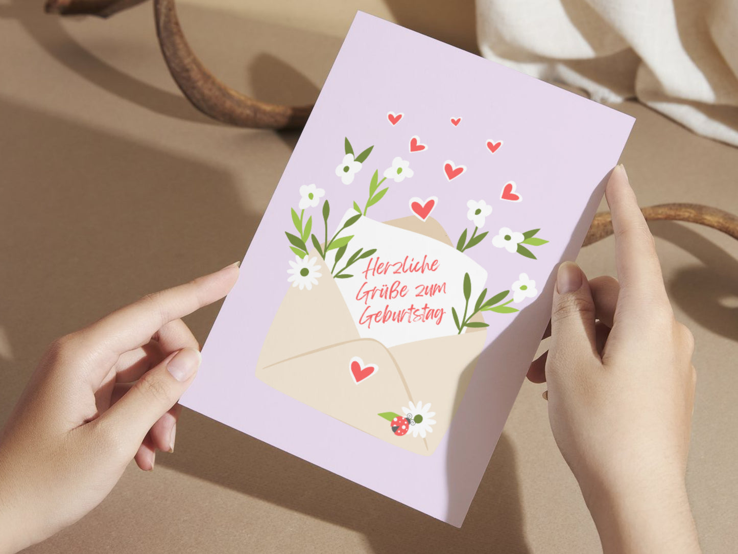 Happy Greetings German Birthday "Geburtstag" Greeting Card