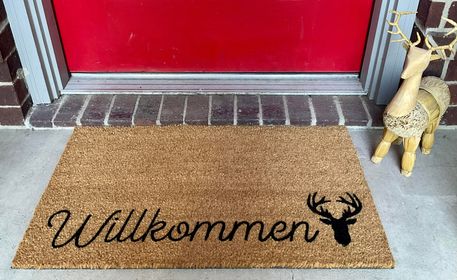 Willkommen - German Welcome Doormat - FREE SHIPPING