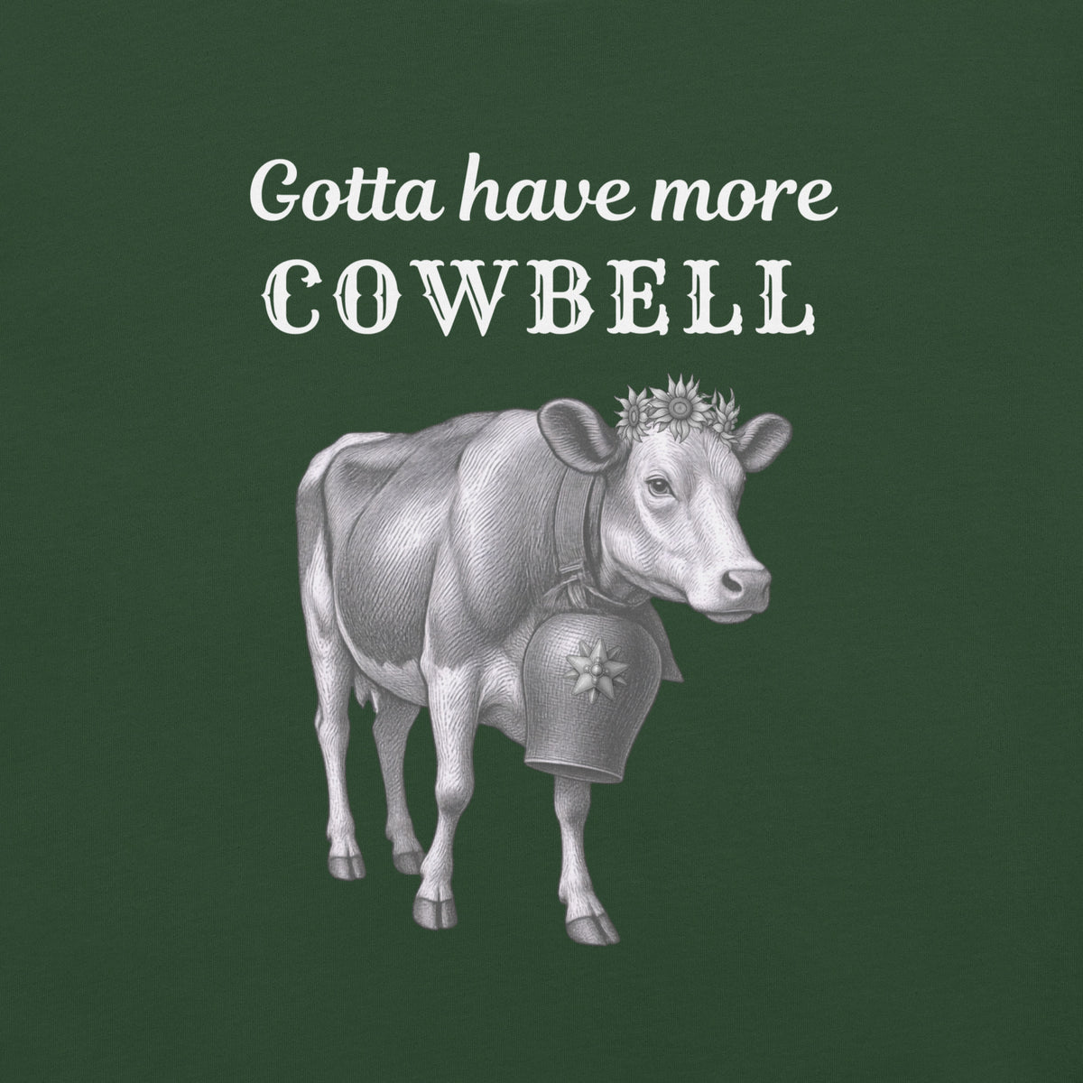 Gotta have more Cowbell - funny German t-shirt - for her