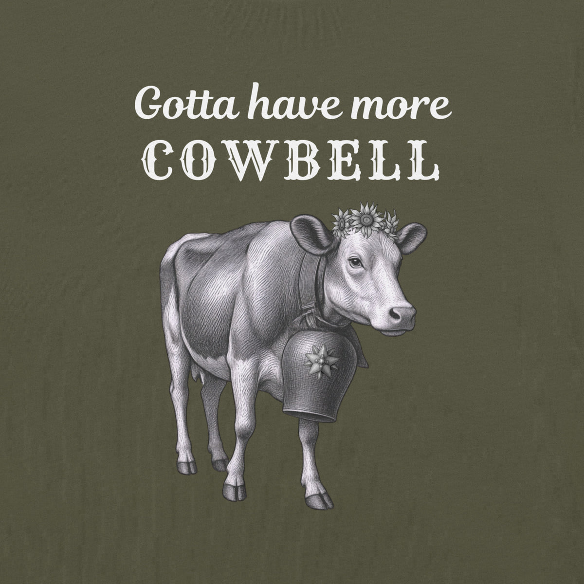 Gotta have more Cowbell - funny German t-shirt - for her