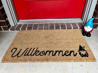 Wilkommen - German Welcome Coir Doormat - 30" x 18" standard size